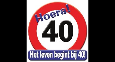 Kroonschild verkeersbord - 40 jaar